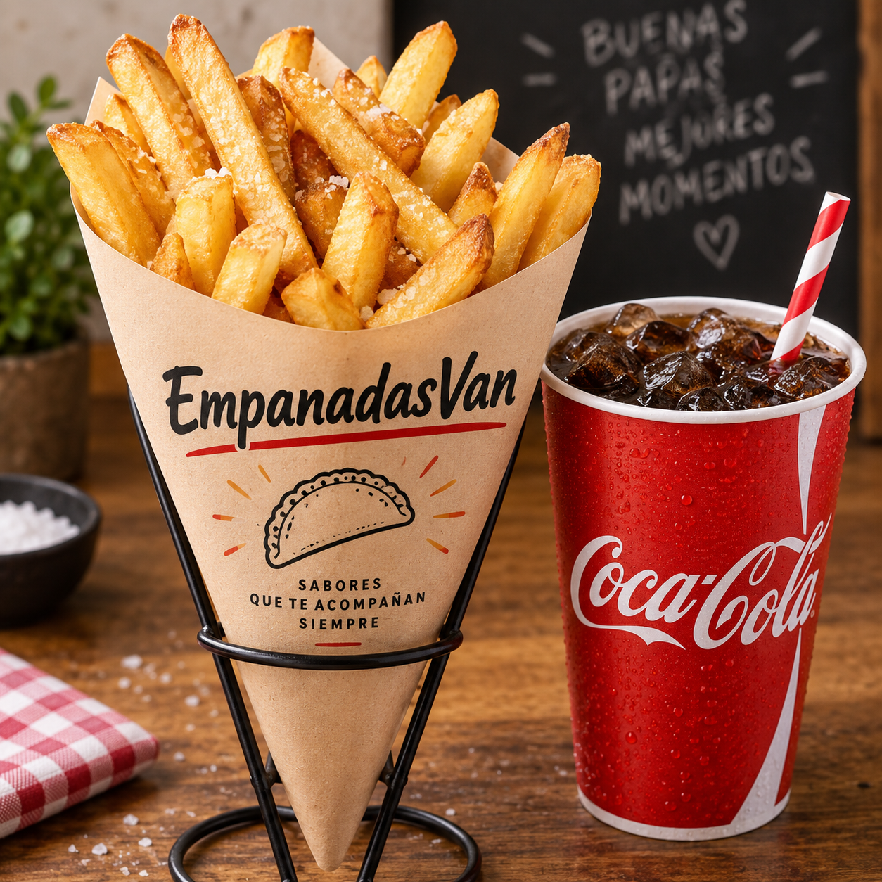combo junior coca mini + papa canasto